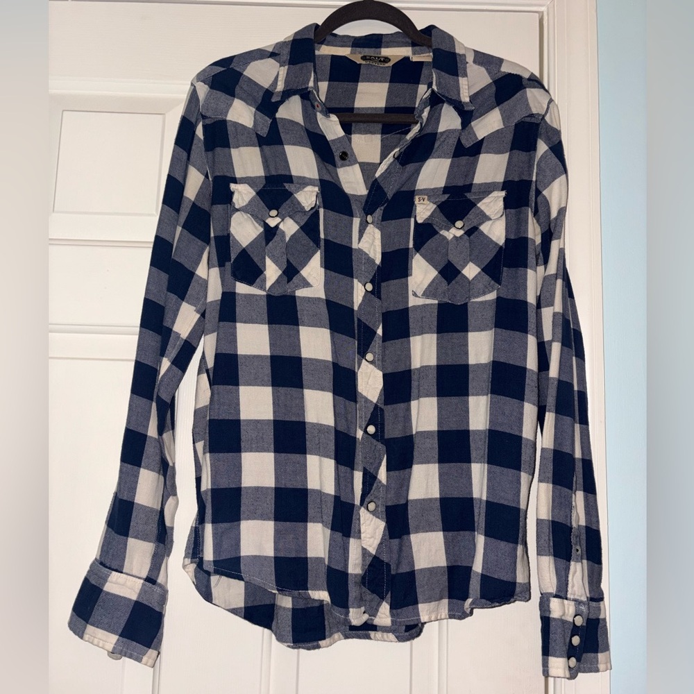 Salt Valley Blue and White Checkered Shirt